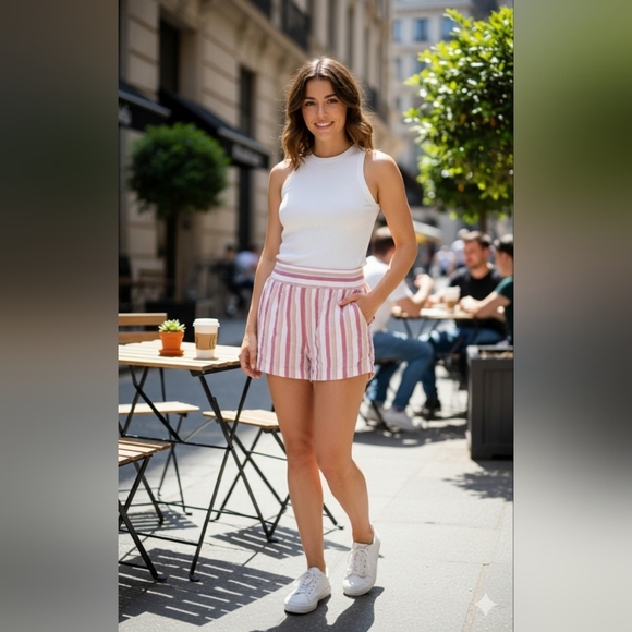 Apt. 9 Women's Lounge XL Pink And White Shorts (EUC) - Picture 10 of 11